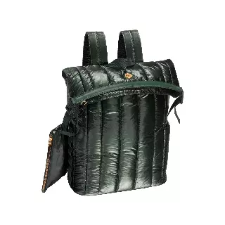 Joan & David Tubular Quilted Metallic Puffer Nylon 18-Inch Workbook Backpack — 243-EMERALD · SKU JDB2899-243-EM