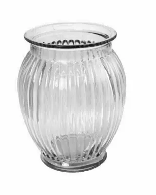 GP4019CLR – 7.5” Tall Ripple Ginger Jar 4.5” open – “case pk 12”