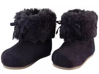 BB4410 - Wholesale Baby's Faux Fur Cuff Winter Boots