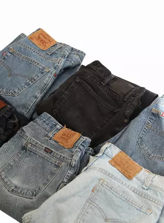 Vintage & Modern Mixed Men's Jeans Bale of 100 lbs