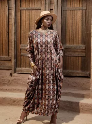 CHH-21059 ON SALE!!Long Sleeve Animal Print Maxi Dress - One Size (6-PCS PRE-PACK) ($12.00 Each)
