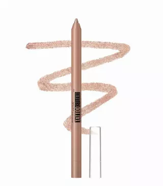 MAYBELLINE New York Tattoo Studio Long-Lasting Sharpenable Eyeliner Pencil, Glide on Smooth Gel Pigments with 36 Hour Wear, Waterproof Rose Quartz 0.04 oz