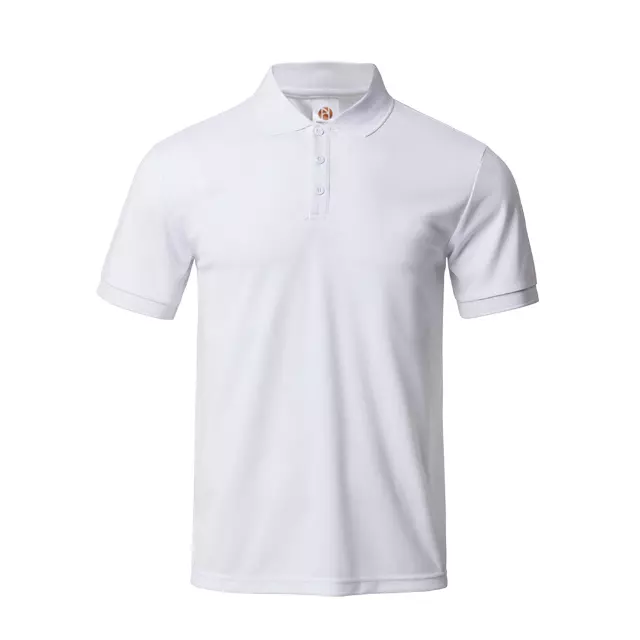 Men's Quick Dry Polo Shirt with 3 Button Placket & ribbed Hem & Rib Knit Collar - Style #LHT15 - $7.90/PC MINIMUM 48 PCS- PLEASE SEE DESCRIPTION - S-2XL — White