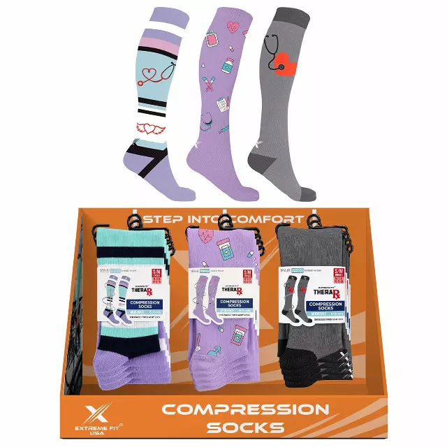 12-PAIRS COMPRESSION SOCKS WITH FREE DISPLAY · SKU XX-CD-NOV
