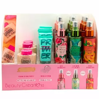Beauty Creations Banana Powder + Poreless Primer + Setting Spray - Wholesale Display 30 Units (BPPSS-PT)