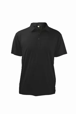 Men's Short Sleeve Polo Shirt BLACK- Style #MS016- $7.90/ Unit MINIMUM 24 PCS - PLEASE SEE DESCRIPTION - S-2XL — Black