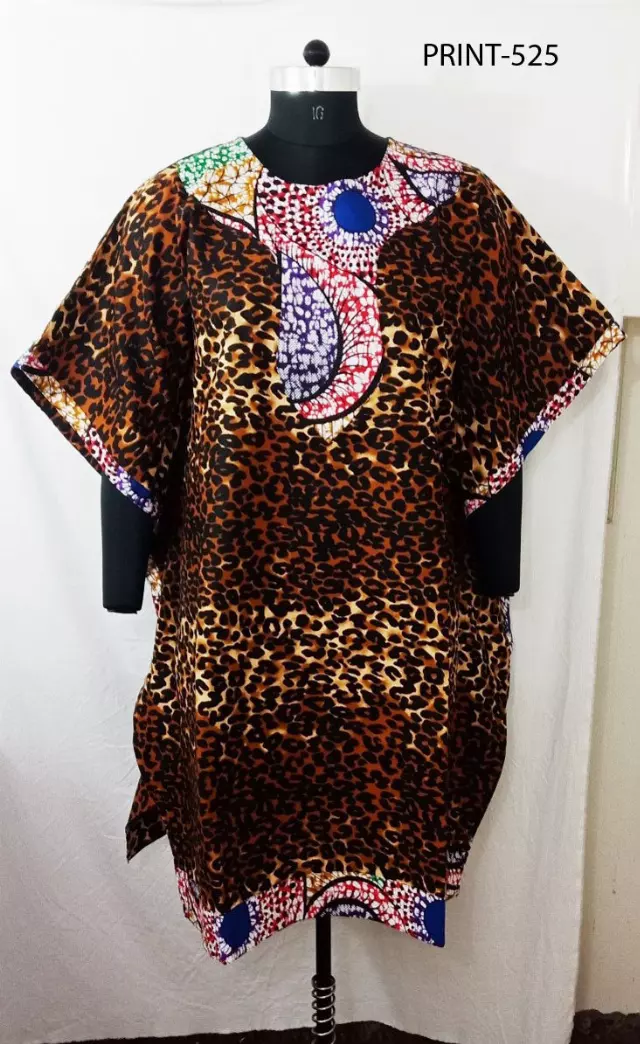 7565 - Animal Print Mix Match Tunic Dress - ON SALE -$7.5 Each (3 pcs per pack) — Free Size / Print-525