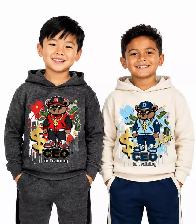 S1OPE CEO in Training Screen Print Pull On Hoodie & Jogger w Strapping – 8171902