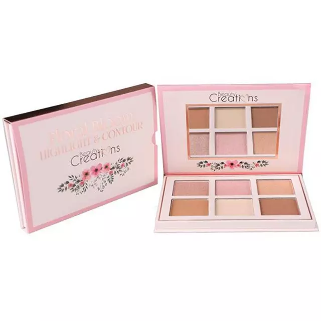 Beauty Creations Floral Bloom Highlight & Contour - Wholesale Display 12 Units (CF01)