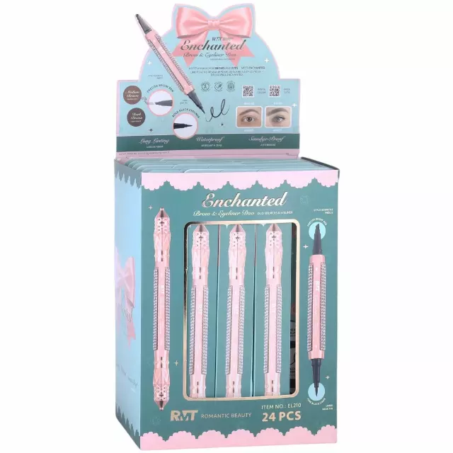 Romantic Beauty Enchanted Diamond Brow & Eyeliner Duo - Wholesale Display 24 Units (EL210)