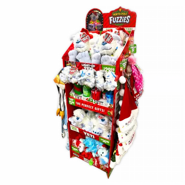 North Pole Fuzzies Yeti Gift Assortment Floor Display - 60 Pieces Per Retail Ready Display Kit 88612