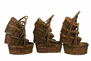 MS1129RST S/4 Oval, Round, Rectangular Rustic Assortment 8” to 12” W/L-“sets” Min 3 sets -Case 9 sets