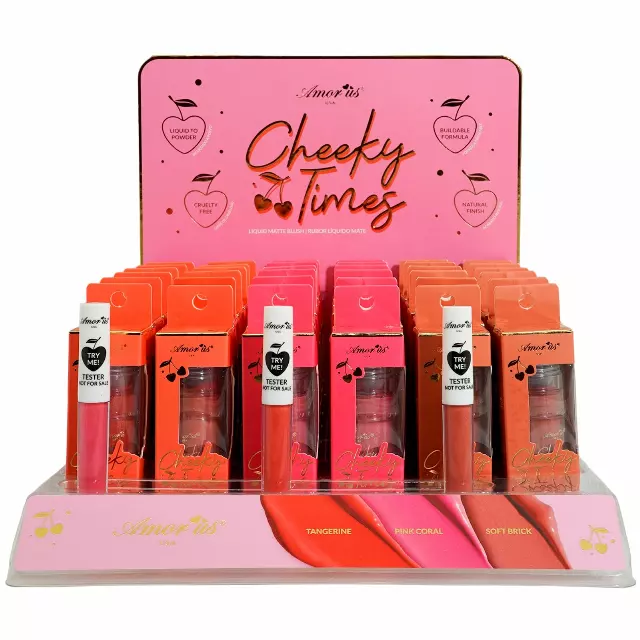 Amor Us Cheeky Time Liquid Matte Blush - Wholesale Display 36 Units (CO-CTBD)