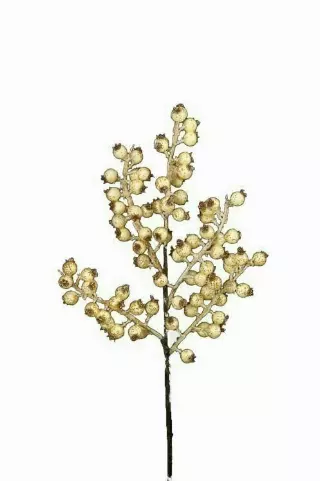 SSX2011Cream – 14” Berry Spray w/ Glitter- Min 12 pcs- Case pk 288