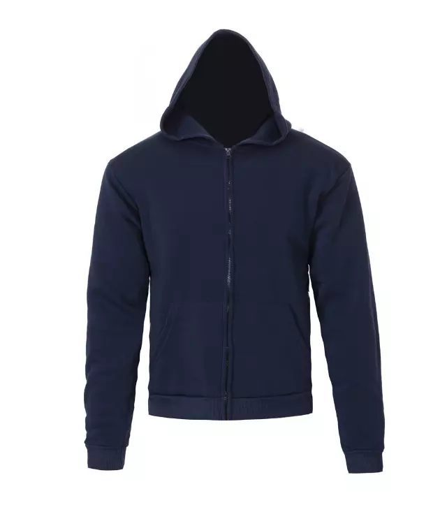 Boys 8-18 Zip Front Fleece Hoodie Jacket Navy - 0283388