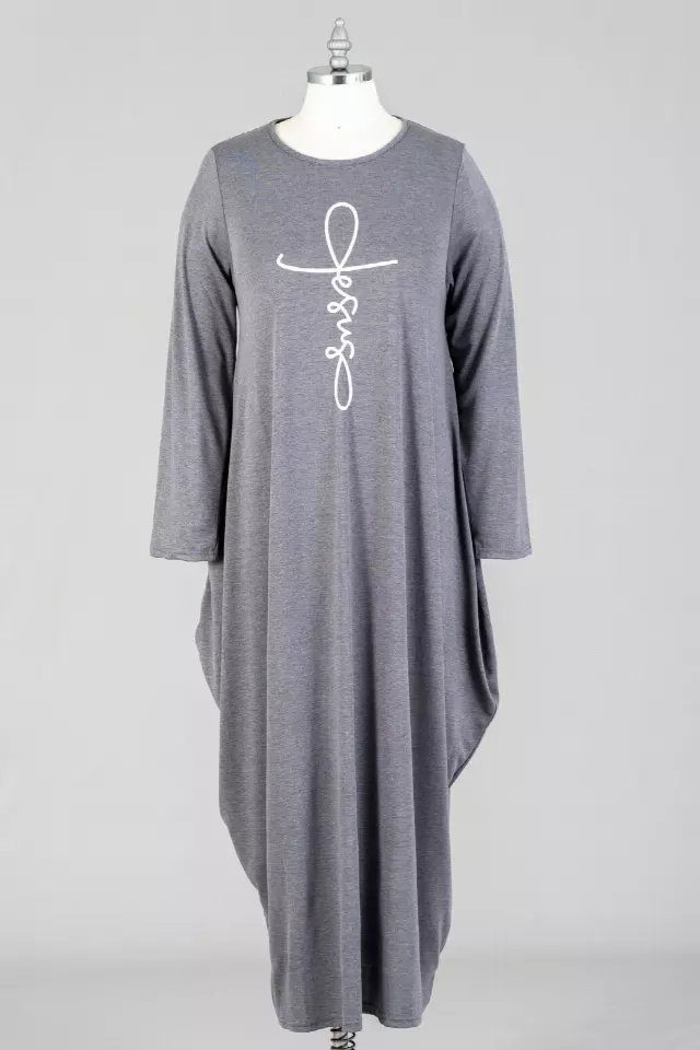 CHH21045 Long Sleeve Jesus Knit Maxi Dress- One Size (6-PCS PRE-PACK- 6 Assorted Colors) ($22.00 Each)