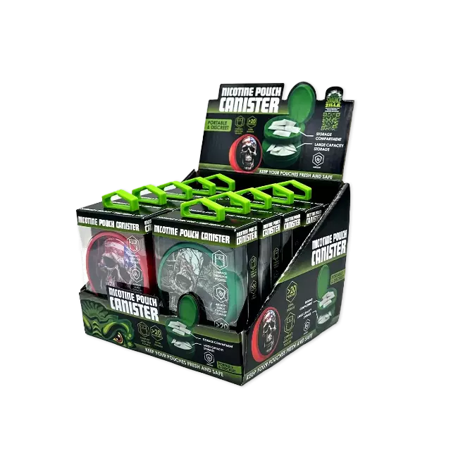 Nicotine Pouch and Storage Canisters - 10 Pieces Per Retail Ready Display 25689