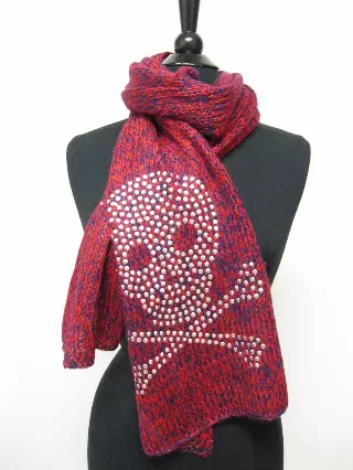 16010 Skull Stubs Winter Scarf