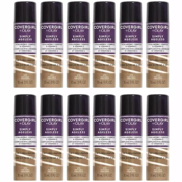 Covergirl Simply Ageless 3-in-1 Liquid Foundation - Wholesale 12 Units (CSA3)