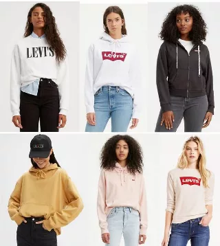 Levi's wholesale ladies hoodies assortment 36pcs.