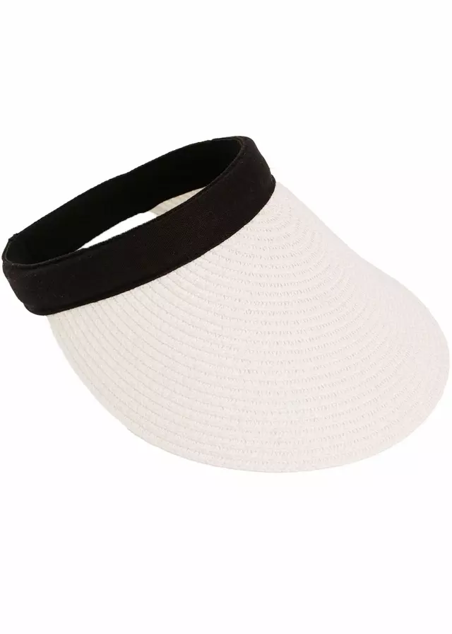 Magid Straw Visor — White · SKU HA-6202S-WT