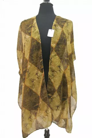 QC222 Pattern Spring Kimono — Yellow