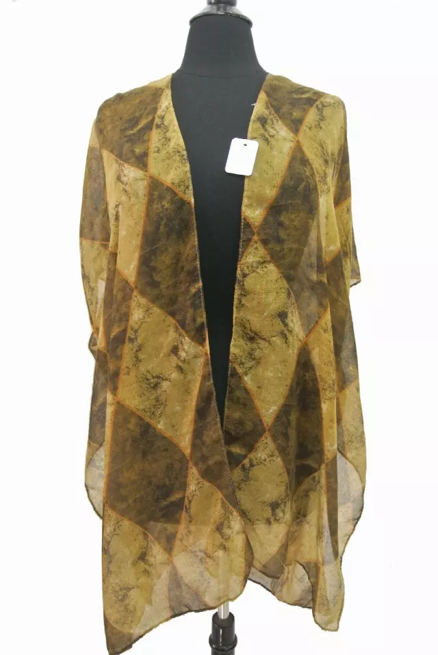 QC222 Pattern Spring Kimono — Yellow
