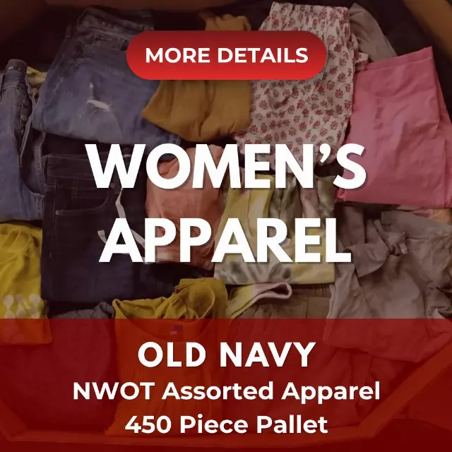 Old Navy | Assorted Women's Apparel | NWOT | 450 Pieces | Pallet #PA-595