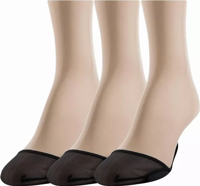 #6-GT-5900 Women’s ‘Gold Toe’ Black Non-Slip Padded Liner – $1.50 Per 3 Pair Pack (20 Packs)