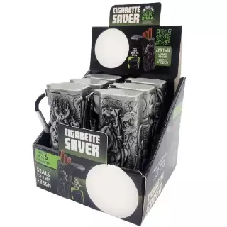 Metal Mystic Cigarette Saver with Carabineer- 6 Pieces Per Retail Ready Display 22564