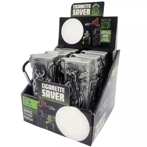 Metal Mystic Cigarette Saver with Carabineer- 6 Pieces Per Retail Ready Display 22564