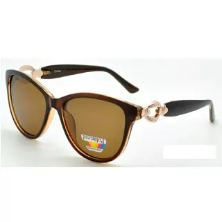 Wholesale Women Polarized Sunglasses with Rhinestone Interlocking Loop Temples PL10057