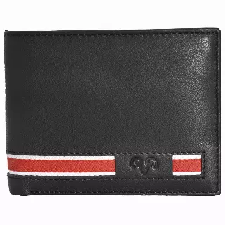 Jack Abrahams Goat Nappa Leather Bi-Fold Minimalist Wallet Black