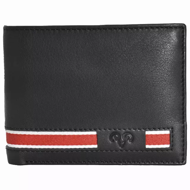 Jack Abrahams Goat Nappa Leather Bi-Fold Minimalist Wallet Black