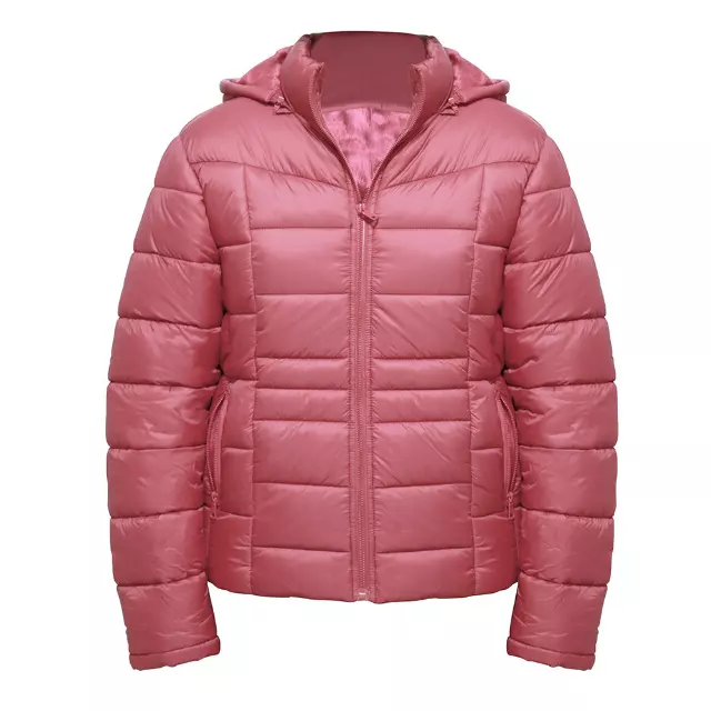 Women’s 20D Solid Full Zip Puffer Jacket - Style #LJ323 - $15.00/Unit 12 PC — S-XL (WHOLESALE) / Pink