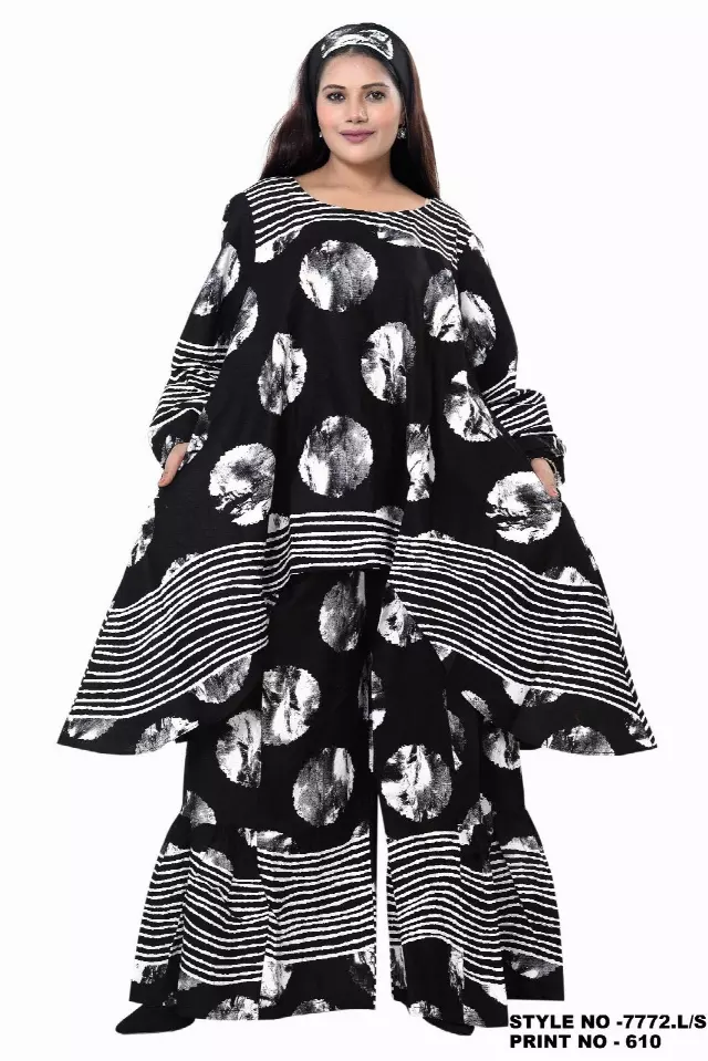 7772LS Authentic African Print 2pc Pant Set (Long Sleeves) - $30.00 Each (3 pcs per pack) — Free Size / Print-610
