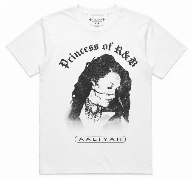 AALIYAH PRINCESS OF R&B T-SHIRT WHITE