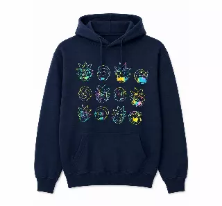 RICK AND MORTY GRADIENT HOODIE NAVY