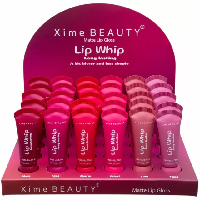 Xime Beauty Lip Whip Matte Lip Gloss - Wholesale Display 30 Units (XB-816)