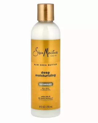 SheaMoisture Raw Shea Butter Deep Moisturizing Detangler for Dry, Damaged Hair, Hair Styling Product Formulated with Sea Kelp and Argan Oil 8 oz