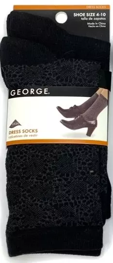 #6-3266 Closeout! Women’s Black Dress Crew Socks – $.50 per pack of 2 (30 Packs)