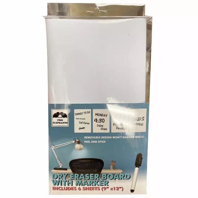 Removeable Dry Erase Sheets with Marker