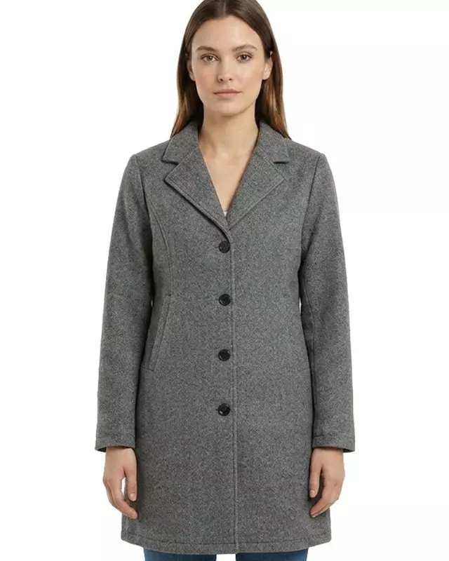 Women’s Midi Wool Coat #21 — Charcoal / S-M-L-XL