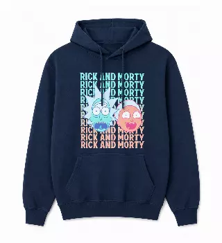 RICK AND MORTY REPEAT HOODIE NAVY
