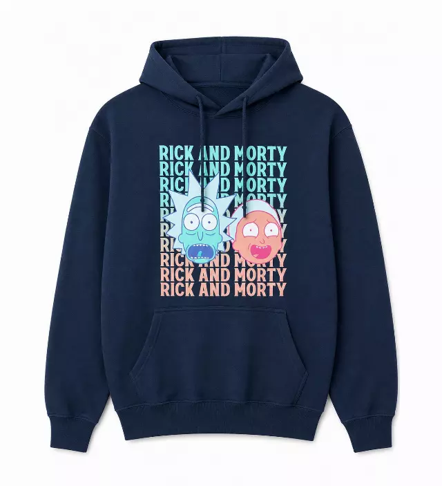 RICK AND MORTY REPEAT HOODIE NAVY