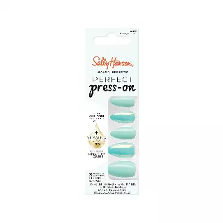Sally Hansen Salon Effects Perfect Press-On Nails | Almond Shape | Easy to Apply, Non-Damaging | 30 Nails, Nail Glue, Adhesive Tabs, File | Making A Splash