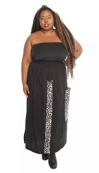 9041S - African Print Shirred-front 1 Pocket Skirt (3/pk) - Free Size - $20.00 Each