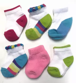#4-493 Infant Quarter Socks – $3.00 per pack of 12 (5 Packs)