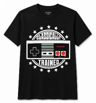 NINTENDO CONTROLLER T-SHIRT BLACK