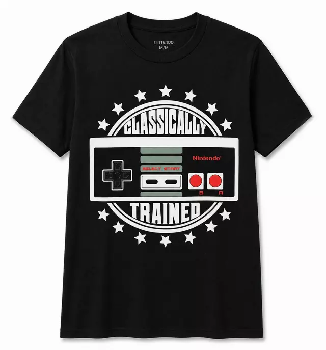 NINTENDO CONTROLLER T-SHIRT BLACK